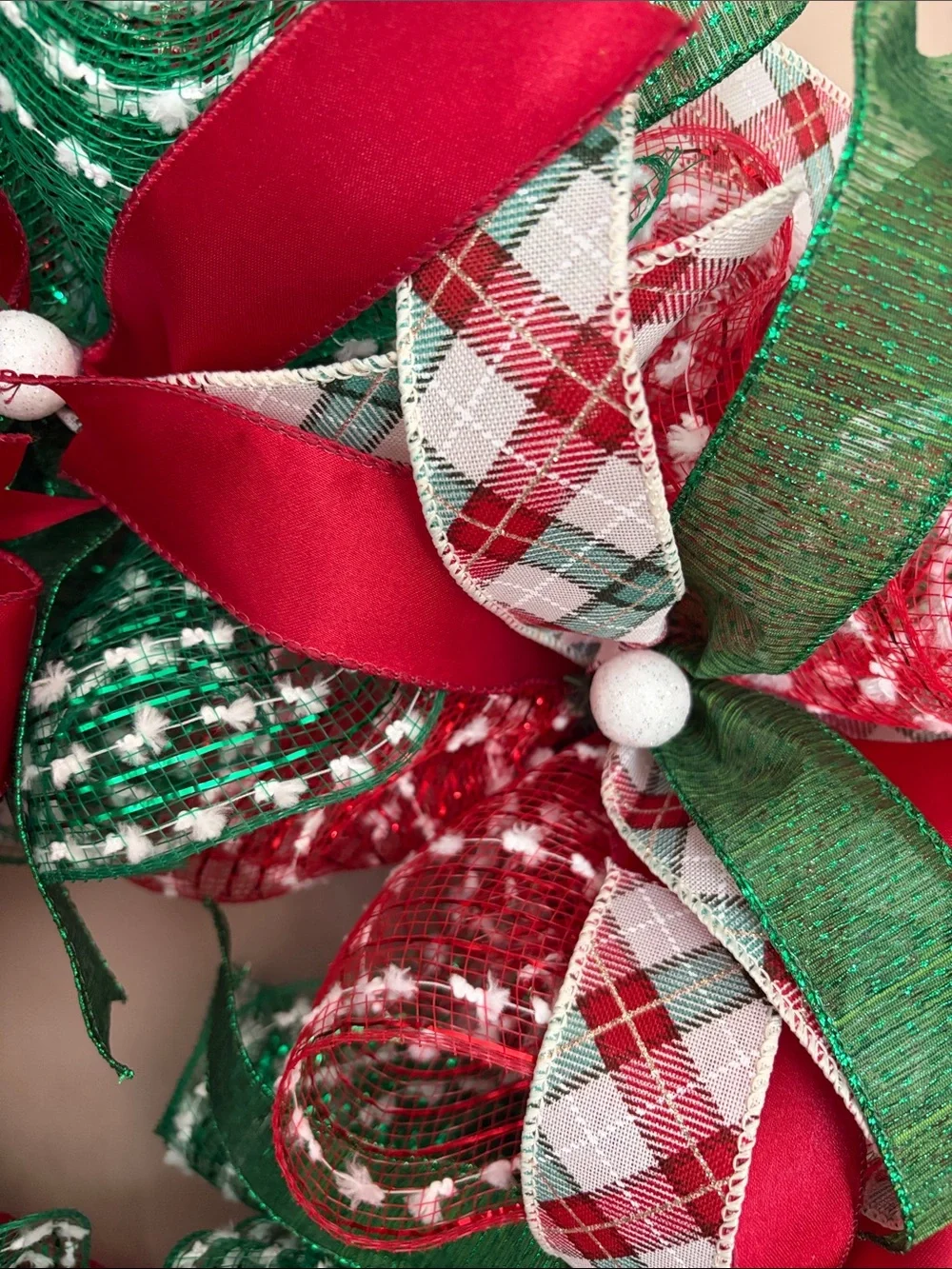 Holiday Red & Green Decorative Wreath